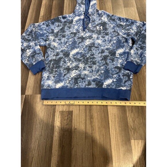 Under Armour Men’s Hoodie Pull Over Sweatshirt Blue Sz Large - Picture 2 of 6